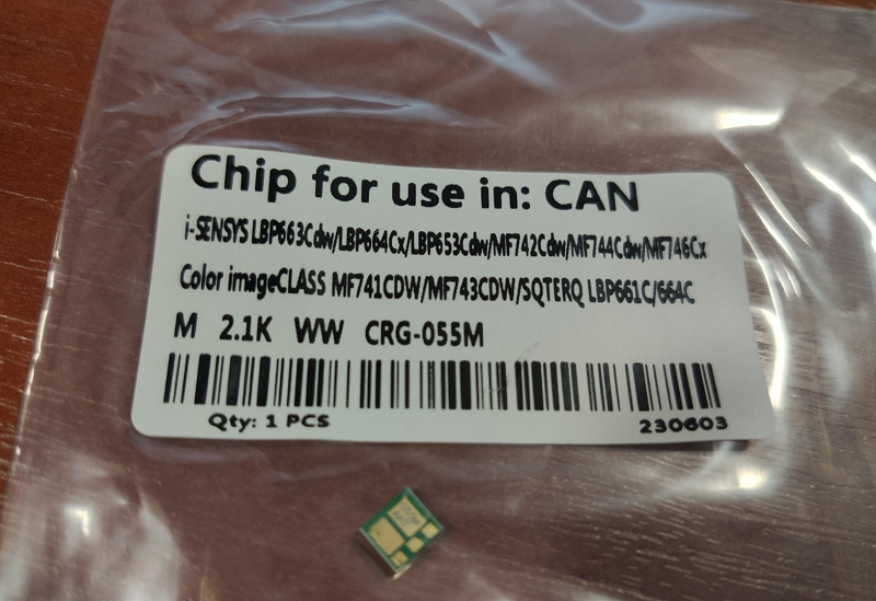 Чіп Canon cartridge 055 magenta lbp66x mf74x