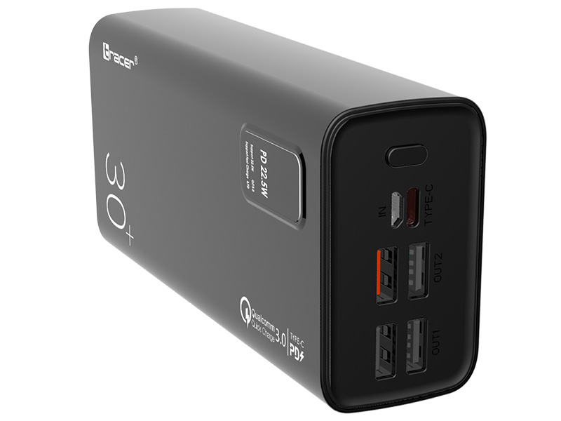 TRACER MODI 30000mAh QC3.0 PD20W Powerbank black - Зображення 2