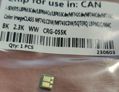 Чіп Canon cartridge 055 black lbp66x mf74x - Зображення 2