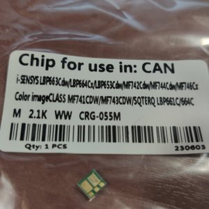 Чіп Canon cartridge 055 magenta lbp66x mf74x