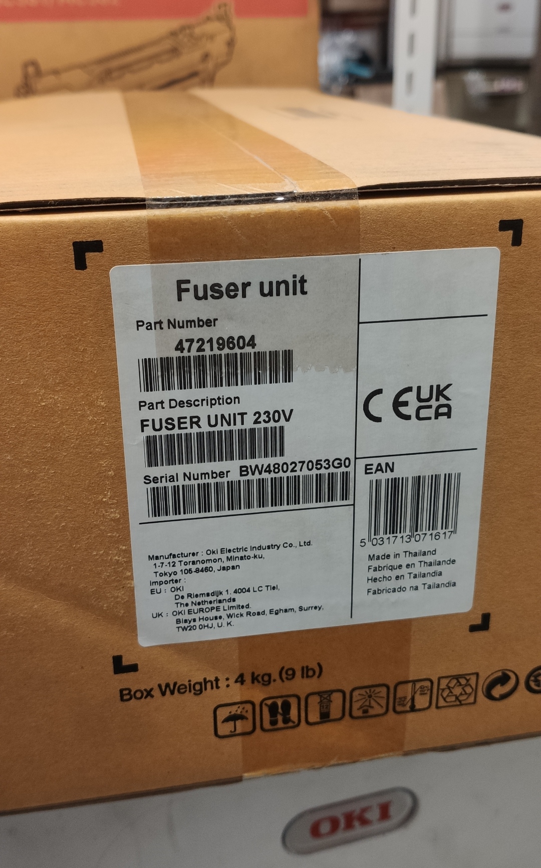 Oki fuser unit 47219604 c824 c834 c844 es8434 - Зображення 2